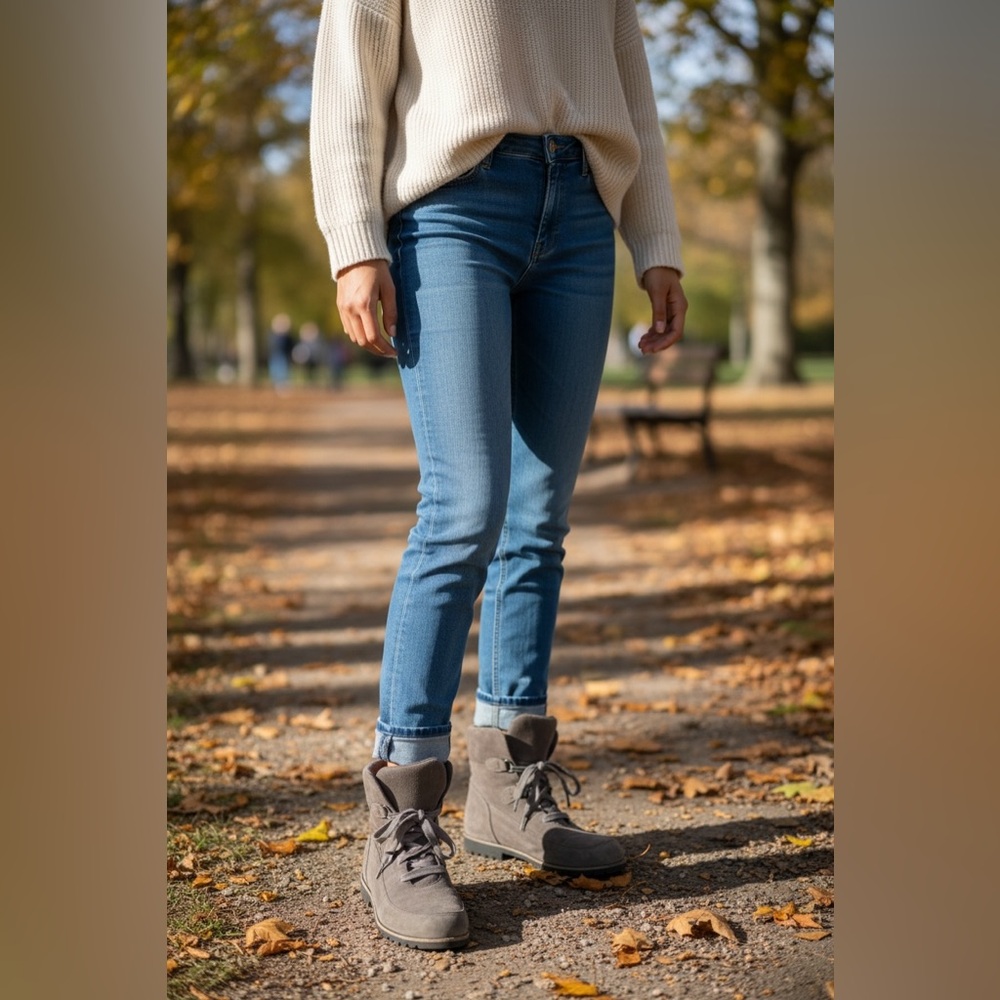 UGG Kriston Mole Brown Waterpoof Leather Wedge Boots Women’s Size 9.5